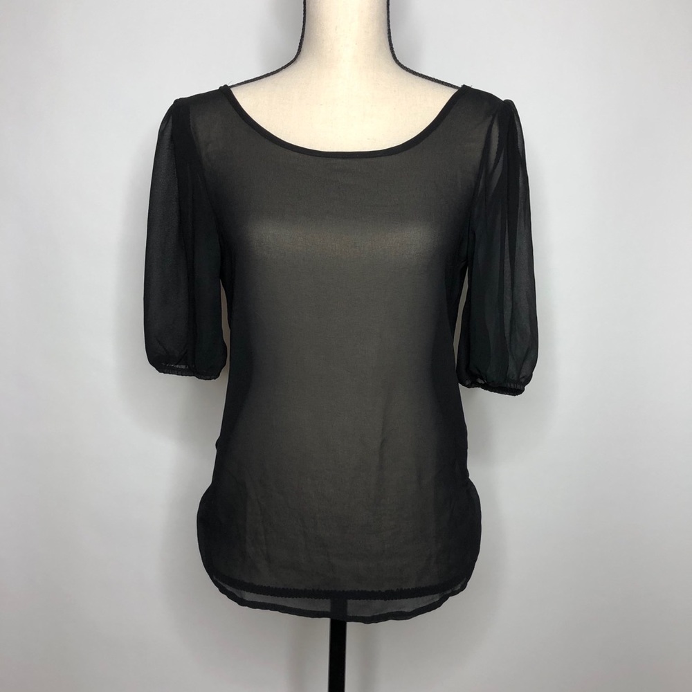 Black Sheer Top